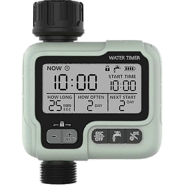 Water Timer Irrigation Timer with Large LCD Display Waterproof Easy Installation Automatic Sprinkler