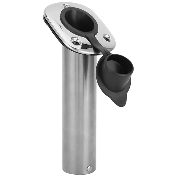 Rustfrit Stål Flush Mount Stang Holder 30 Grader med PVC-Foring og Låg til Båd Yacht