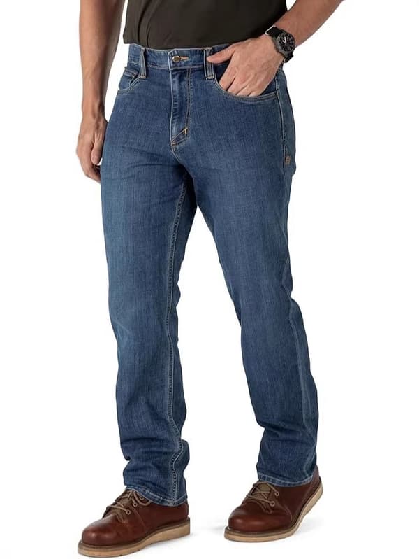 Klassiska löst sittande jeans med raka ben för män XXL