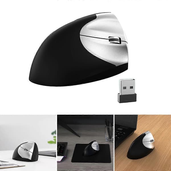 2.4G Trådlös Datorspel Trådlös Mus Ergonomisk Optisk Vertikal Mus