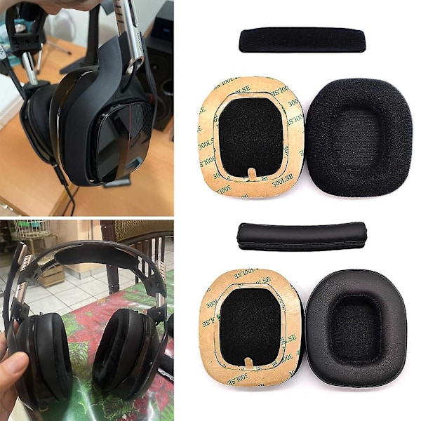 PU/Flanell Øreputer Hodebånd for Astro A40 A50 gen3 gen4 Hodetelefon Tuning Skum Pute