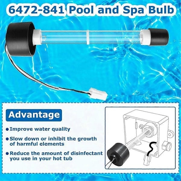 472-841 Pærer til badekar, pool og spa 6472-857, 94-1552, UVL-3LRK-, UV Lamper, Jacuzzi & Sundance Spa ClearRay