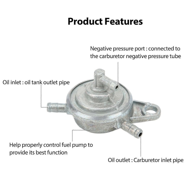 2 stk. Vakuum Brændstofpumpe Petcock Udskiftning til GY6 150cc 200cc 250cc ATV Scooter Go Karts
