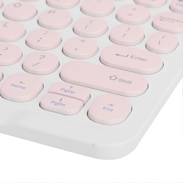 Trådløst Bluetooth Tastatur Tablet Smartphone Computer Tilbehør Rundt Låg 10inPink