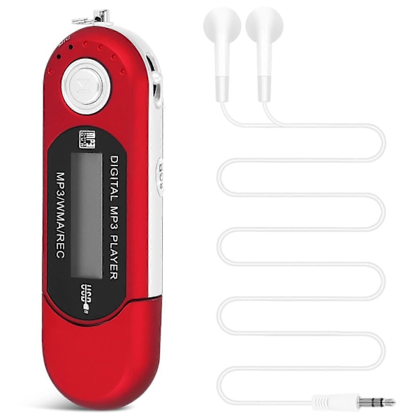 8 Gt:n USB-muistitikku MP3-soitin FM-walkman punainen