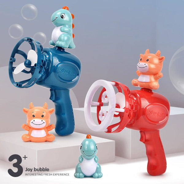 1 Set 100ml Bubbelmaskin Djurtema Kul med Vattenbricka Skapa Atmosfär Dinosaurier Kor Fläktformad Bubbelblåsare Utomhusleksak
