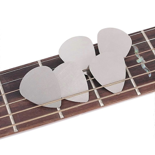 10 st. Gitarrplock i Rostfritt Stål, Metall, Elektrisk Gitarr, Basplock, Plectrum