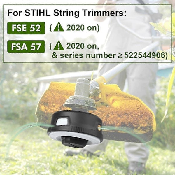 Autocut C3-2 Trimmerhuvud för STIHL FSA 57, FSE 52 Trimmers, AutoCut C 3-2 Linhuvud för Gräsklippare FSA57 och FSE52 Linje C3-2 Trimmerhuvud för Gräsklippare [YJD]