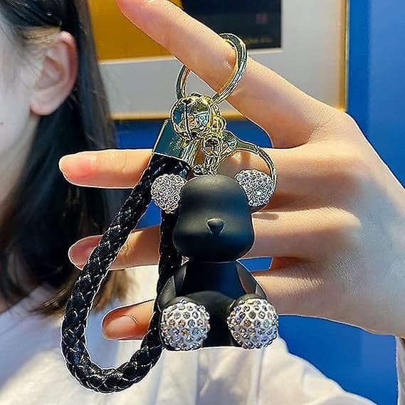 Bjørn Nøglering Kawaii Nøgleringe Håndledsrem Håndledsrem Snøre Til Kvinder Pige