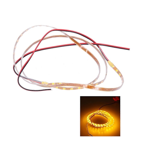 90cm LED-remsa med 90 lampchips Dekorativ stämningsbelysning 12V Universal för bil motorcykel Orange ljus