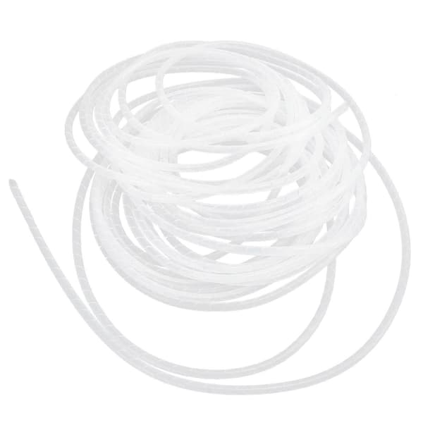 Spiraltrådsskydd för kabel, flexibel kabelorganisator, hållare, vit 25?2 meter