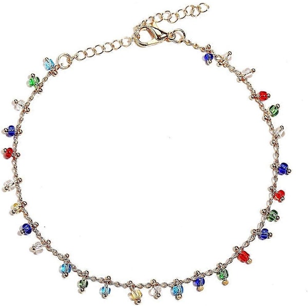 Boho Blå Skildpadde Ankelkæder til Kvinder Piger Bohemian Multilayer Perler Håndlavet Strand Ankelarmbånd Sæt Boho Fod Smykker
