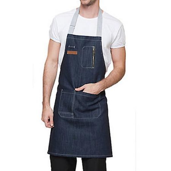 Mjölktebutik frisör manikyr målning rum förkläde anpassad LOGO-tryck blomsterbutik canvas förkläde servitör overall