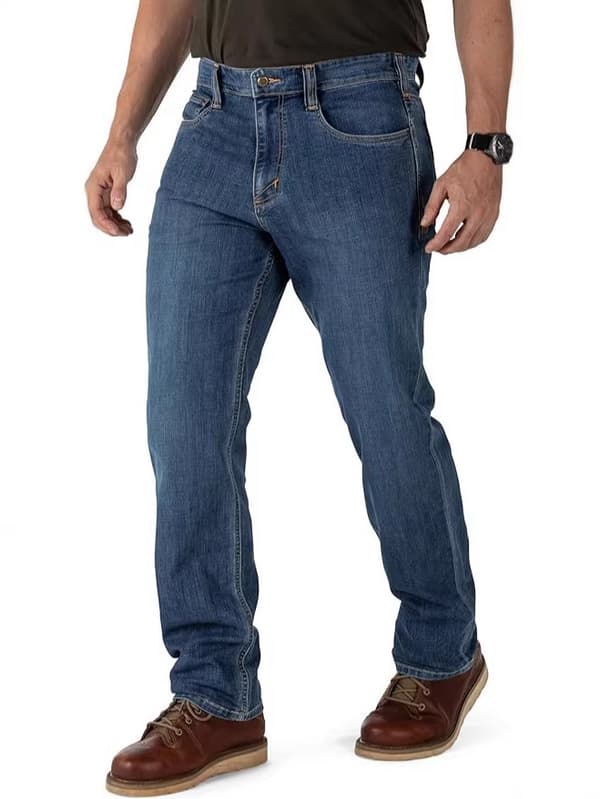 Klassiske løstsiddende jeans med lige ben til mænd S