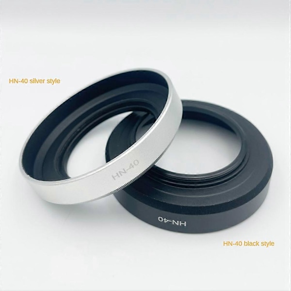 -40 Objektivhette 46mm Metall Bajonettfeste Objektivhette Deksel for Z DX 16-50mm F3.5-6.3 VR Kameralinse Sil