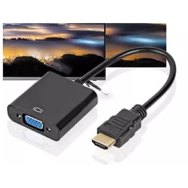 Nettverks-dekoder koblet til projektor skjerm HDMI til VGA buss HD-konverter 2-pakning
