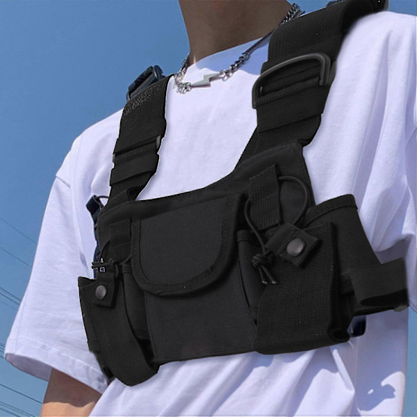 Radiolomme, Brystsele, Brystfrontpakke, Lomme, Holster, Vest, Rigg, Bæreveske for 2-veis Radio