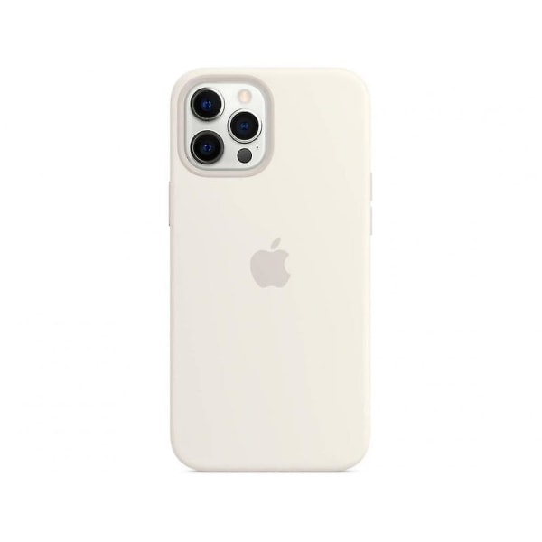 For iPhone 12 Pro Max Hvit Silikon Beskyttelsesdeksel White