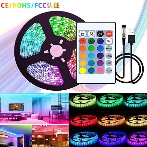 LED TV Lysstrimler / Lysring / LED Lysstrimler - RGB Multifarvet