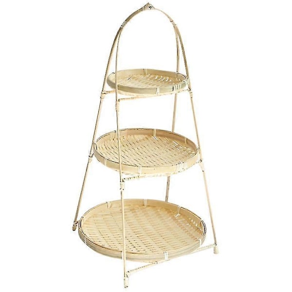 Baskets Tier Rack Fruit Bread Food Storage Kitchen Decorate Round Plate Stand Container Storage Rac