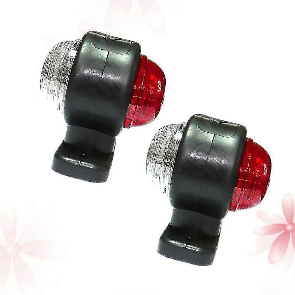 2 stk LED Trailer Markerlys Signal Lys Side Marker Indikator Amber Side Light Trailer Baglygte