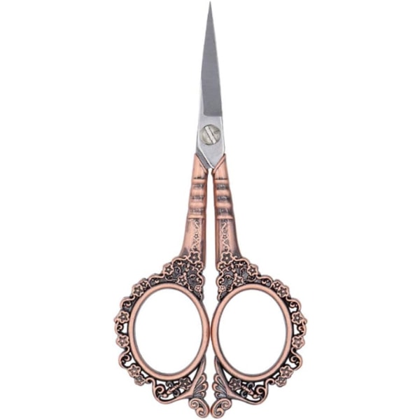 1 Pack Manicure Tools Vintage Plum Style Scissors European Elegant Simple Style Scissors Multi-Functional Stainless Steel Nail Scissors (Copper)