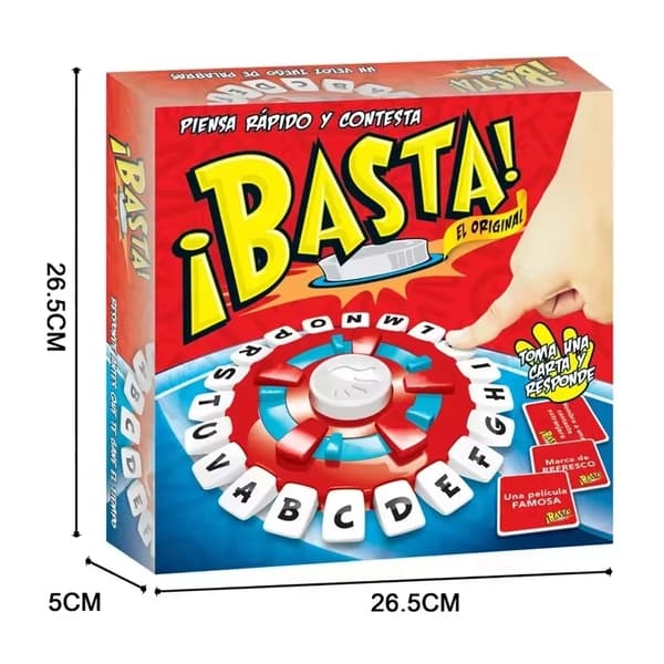 Basta ordspil Engelsk version Hurtig ræsonnementsspil Bogstav stress brætspil