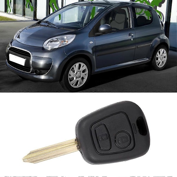 Bilnøgle Fob Etui 2 Knapper ABS Dæksel Tilbehør Passer til Citroen C1 C2 C3 C4 Xsara Picasso