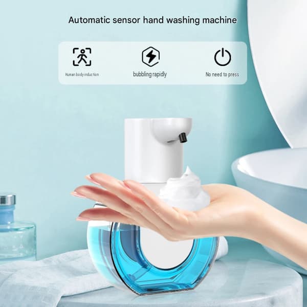 Oppladbar smart sensor såpedispenser, automatisk sensor skum håndsåpedispenser, skum hånddesinfeksjonsdispenser.