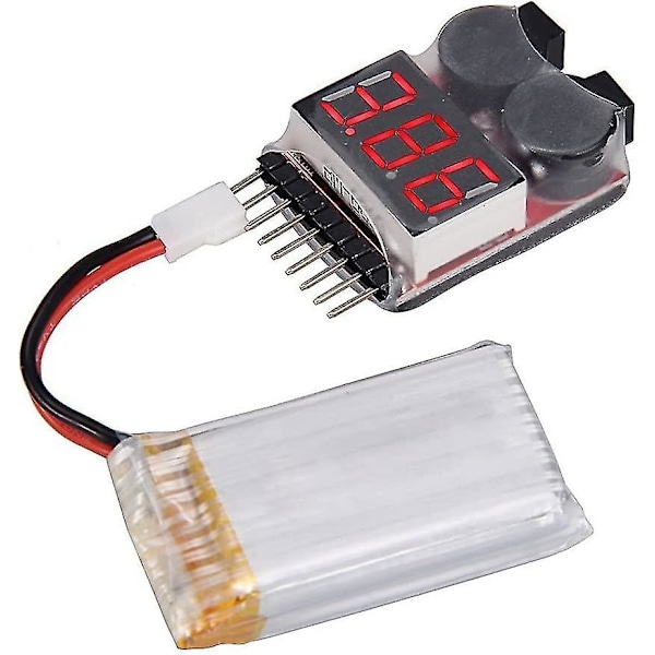 2 stk Mlarm Er Er Lav Spændings Buzzer Alarm Med LED-indikator Til 1-8 S Lipo Limn Li-