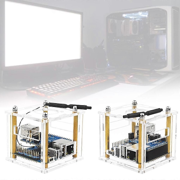 Skyddande Skal för OrangePi Zero3 - Akryl Transparent Skal & Kylare & Fläkt