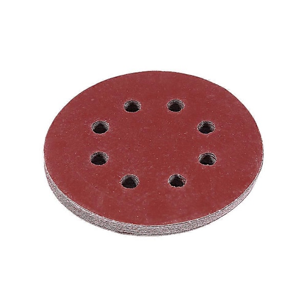 125 mm hiomakiekot, punaiset hiomapapaperit 8 reikää, hiomahiekka 320#