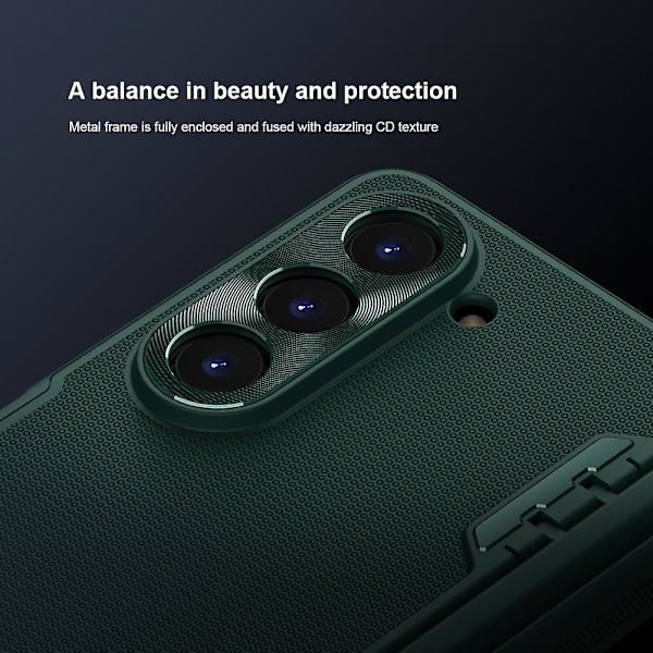 Z Fold 5 -kotelo, Ohut Kova PC-muovi Mattainen Iskunvaimennussuoja Samsung Galaxy Z Fold 5:lle Sisäänrakennetulla Jalustalla
