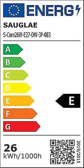 3 kpl 26W LED-lamppua, 200W, 6000K kylmä valkoinen, E27-kierrelamput