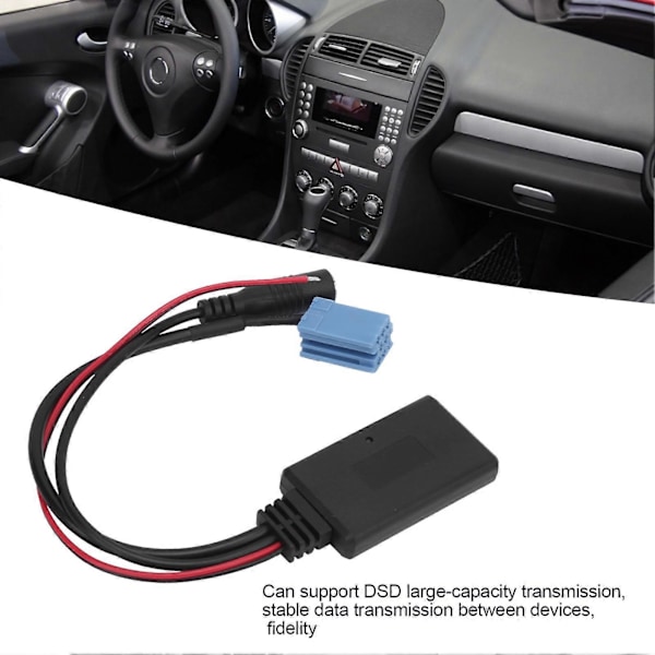 Bilstereo Mikrofon Mini ISO 8-bens med Kabling Adapter Bluetooth 5.0 til Mobiltelefon Tablet MP3