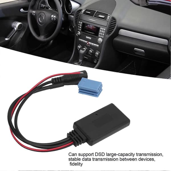 Bilstereo Mikrofon Mini ISO 8-stifts med Kabeladapter Bluetooth 5.0 för Mobiltelefon Surfplatta MP3