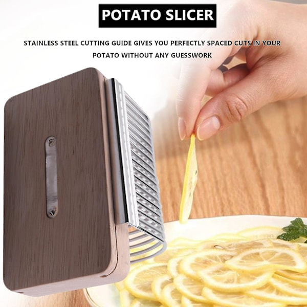 Hasselback Potatis Skärare Potatis Skärverktyg Fast Tomat Lök Skärare Anti-skärning Hand Rostfritt