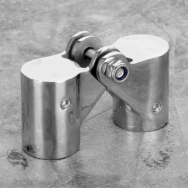 2 st Fällbara Rotationsbara Kopplingar Marin Båtskena Rörtillbehör 25 mm / 0,98 tum