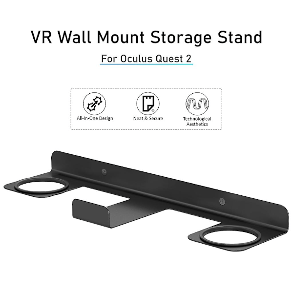 Uppgraderat VR Väggfäste för Quest 2/Pico 4 Headset Skyddande VR Enhetsfäste