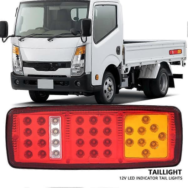 1 Par LED-indikatorlys Bakre Baklys Brems Reverslys for 12V Tilhenger Lastebil Bobil