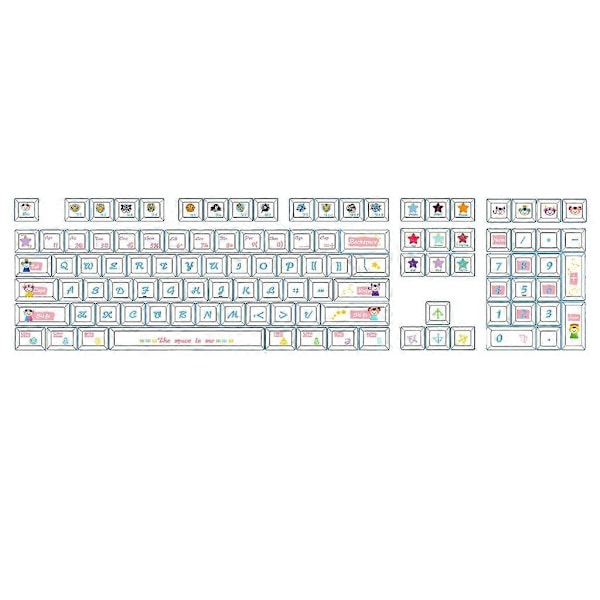 Keycaps 108 PBT Constellation Keycaps XDA Profil Full Set Tangentbordsknappar DyeSubbed Caps för Gaming Mekaniskt Tangentbord