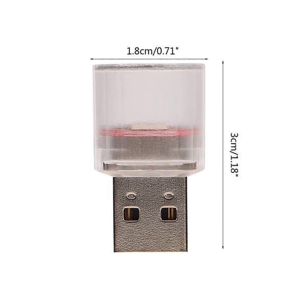 USB LED Stemningslys til Bilens Indvendige Stikkontakt - Dekorationslampe til Bilcomputer