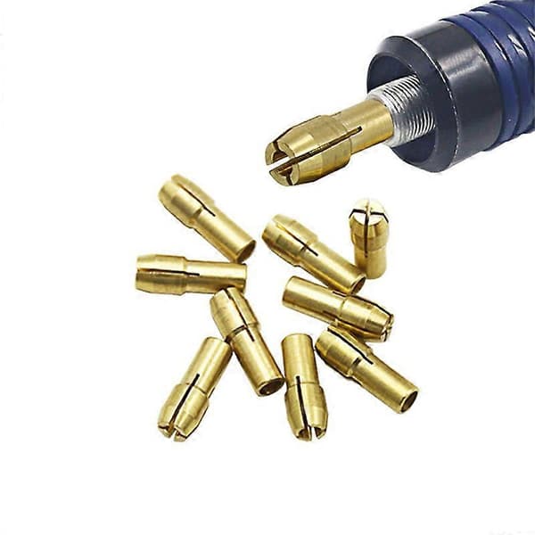 10 stk. Mini Boremaskine Chuck Adapter 05mm-32mm Dremel Mini Boremaskine Chuck Adapter Micro Collet Messing Til Power Rotary Tool