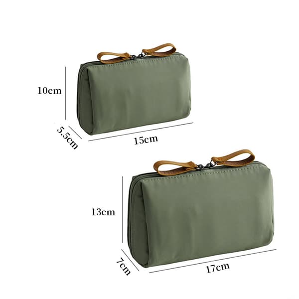 Kosmetiktaske/opbevaringstaske til kvinder Khaki Small