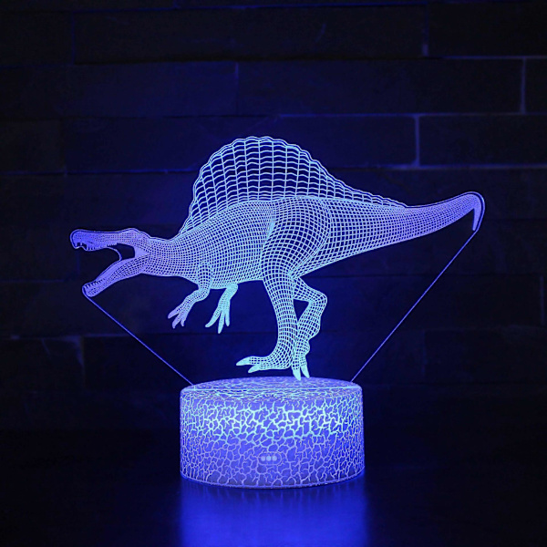 Dinosaurie Leksaker Barn 3D Illusion Skrivbordslampa Fjärrkontroll Dinosaurie Nattlampa för Barn 2 3 4 5 6 7 8-12 År Gamla Pojkar Presenter