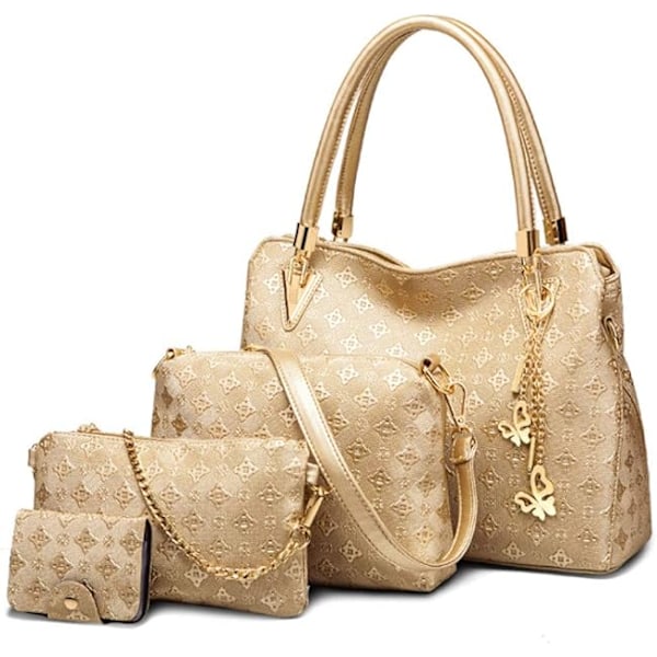 Dam Handväskor i PU-material Plånbok Tote Väska Crossbody Väska Axelväska Topphandtag Väska Clutch Väska Korthållare med Tofs Tryck