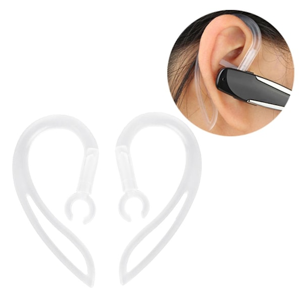 7mm Bluetooth-kompatible Øretelefoner Transparent Blød Silikon Ørehage Klips