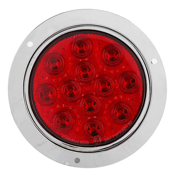 2 st 4 tum 12LED Lastbils Baklyktor Bakre Blinkers Röd Rund 12V