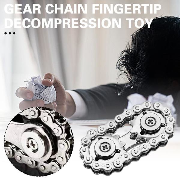 Sval Gears Kedja Fidget Leksak för Stressavlastning Lätt Decompression Leksak för Kvinnor Män
