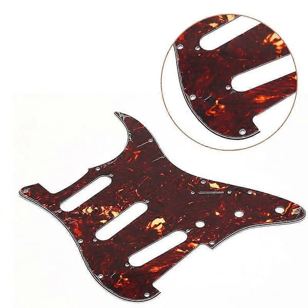 Röd Sköldpadds-Pickguard 3-lagers Scratch Plates för Precision Bass PB Gitarr
